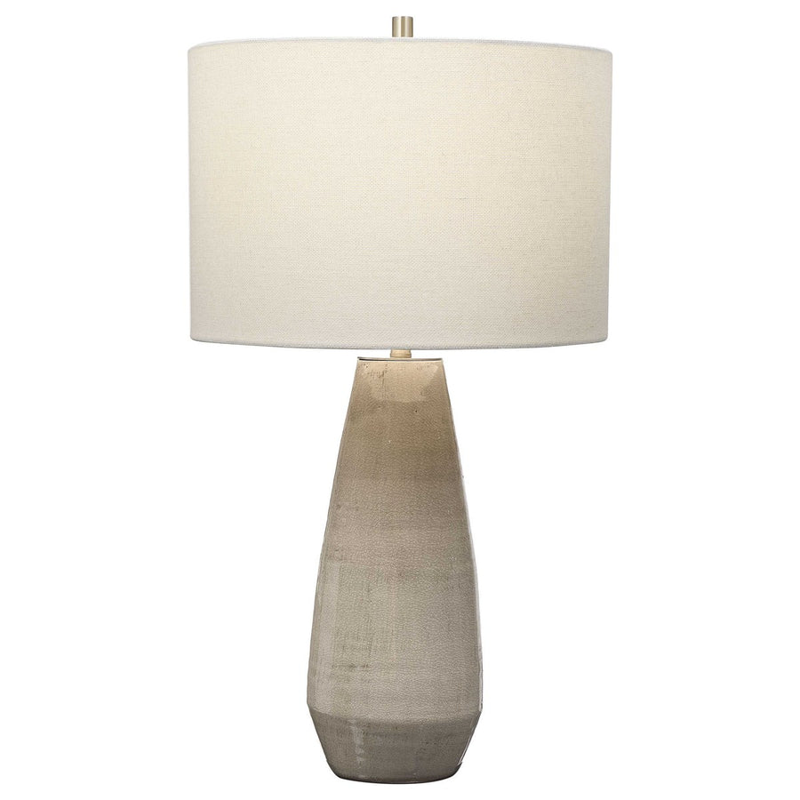 Volterra Table Lamp - Taupe/Gray-Uttermost-UTTM-28394-1-Table Lamps-1-France and Son