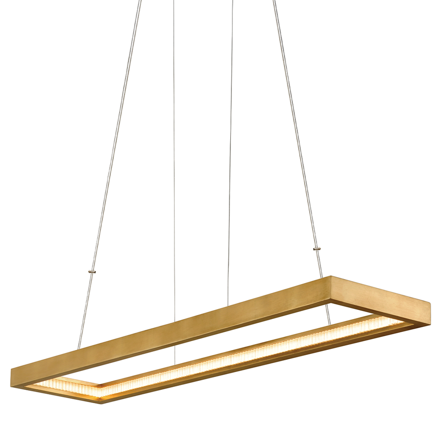 Chandeliers Jasmine Linear - Gold Leaf 14in