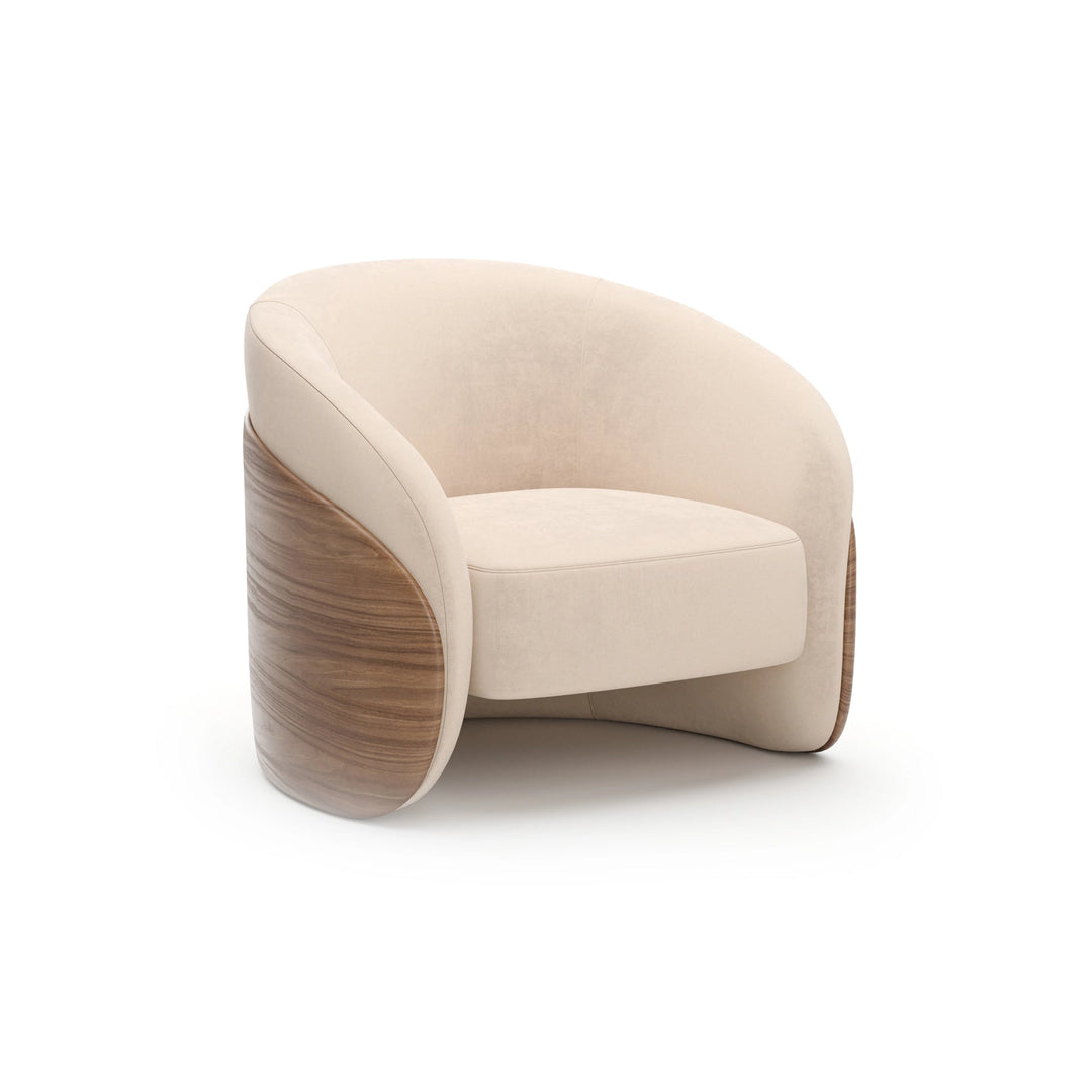 Fleur Wood Back Lounge Chair - image 2