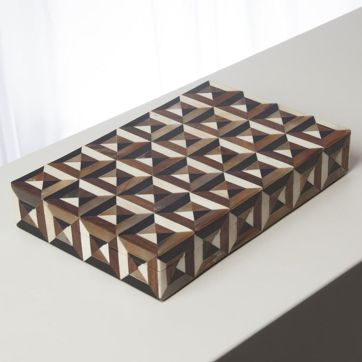Triangle Marquetry Box-Lg