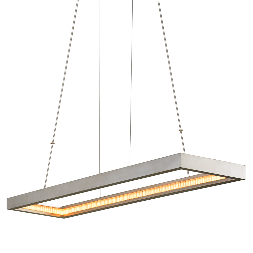 Chandeliers Jasmine Linear - Silver Leaf 14in