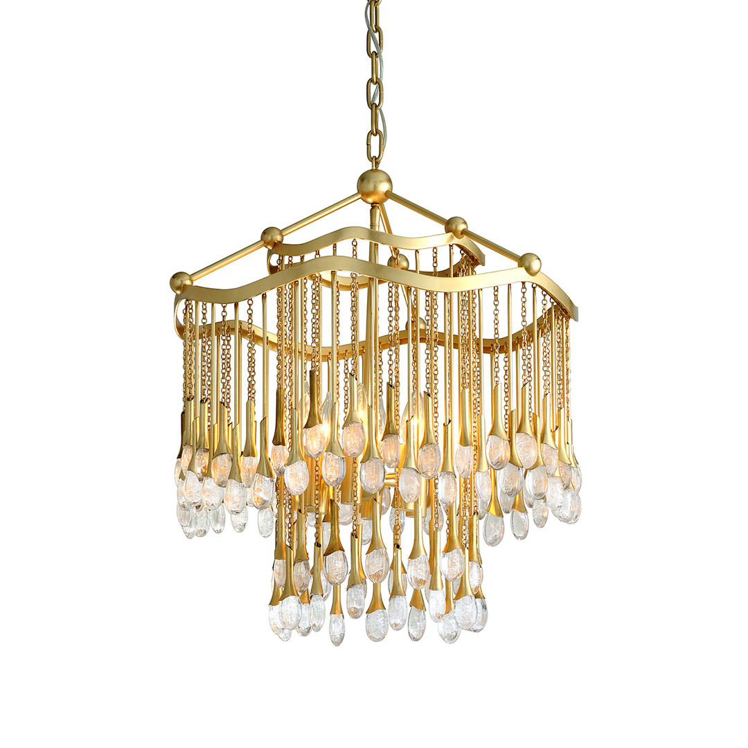 Kiara Chandelier - Gold Leaf 6 Lights