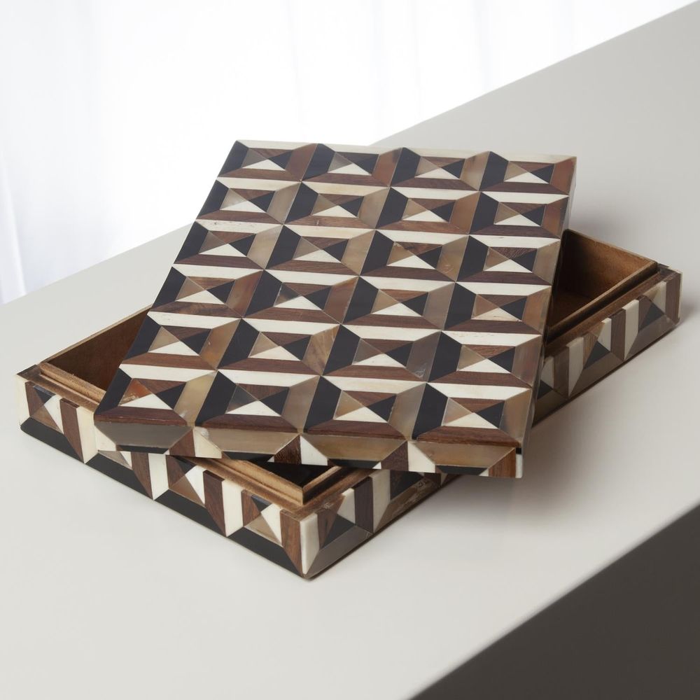 Triangle Marquetry Box-Lg