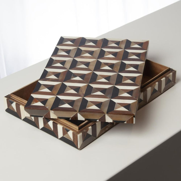 Triangle Marquetry Box-Lg
