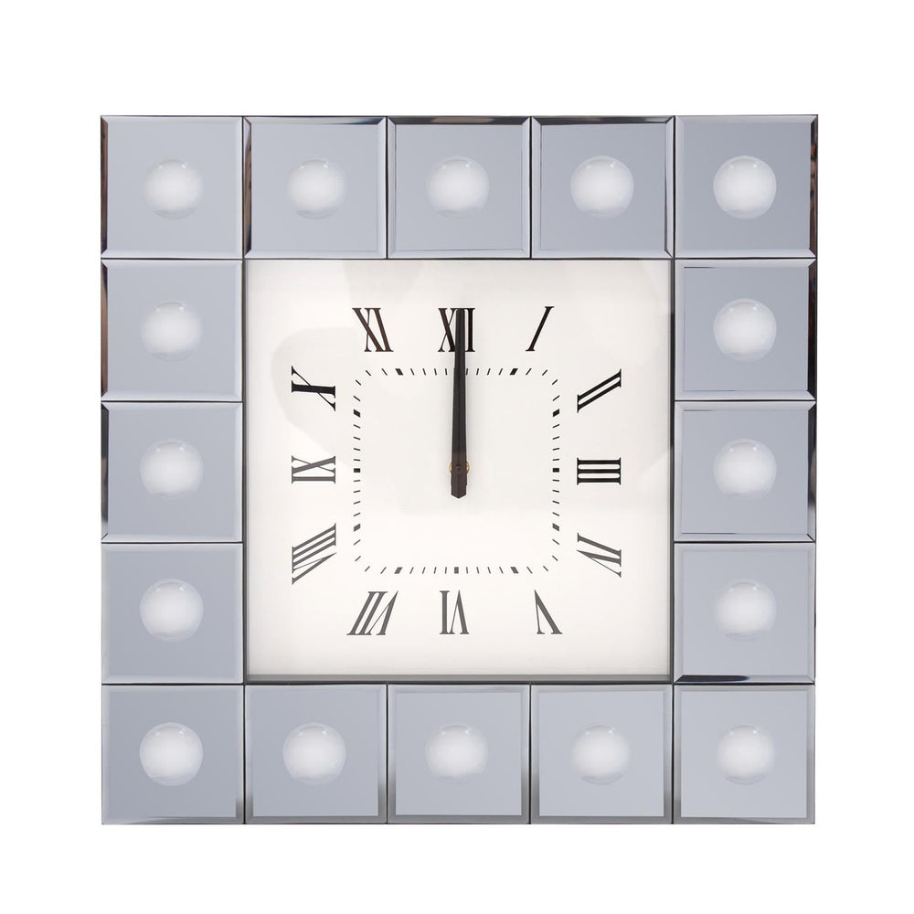 Grigio Mirrored Wall Clock-The Howard Elliott Collection-HOWARD-29053-Wall Decor-2-France and Son