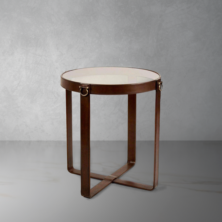 Leather Harness Table-SARREID-SARREID-29055-Side Tables-1-France and Son