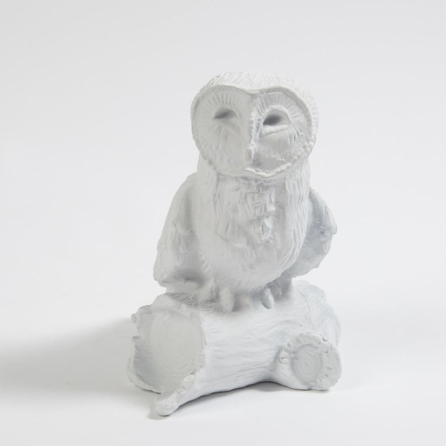 Decorative Objects Owl On Branch-Matte White