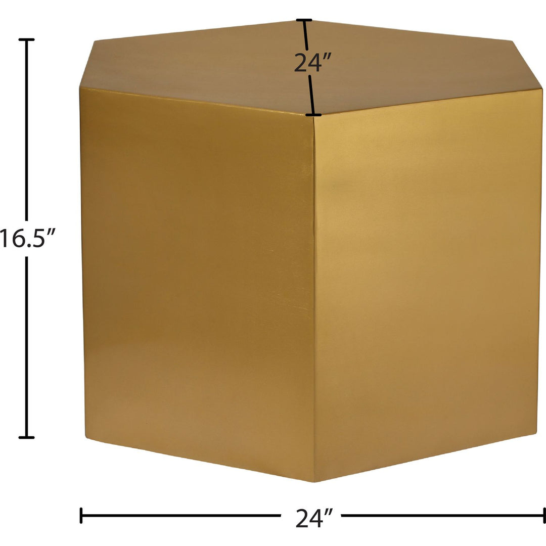 Hexagon Iron Coffee Table — Gold