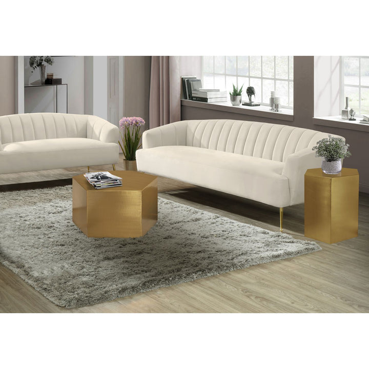 Hexagon Iron Coffee Table — Gold