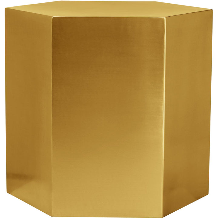Hexagon Iron End / Side Table — Gold