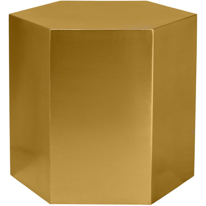 Hexagon Iron End / Side Table — Gold