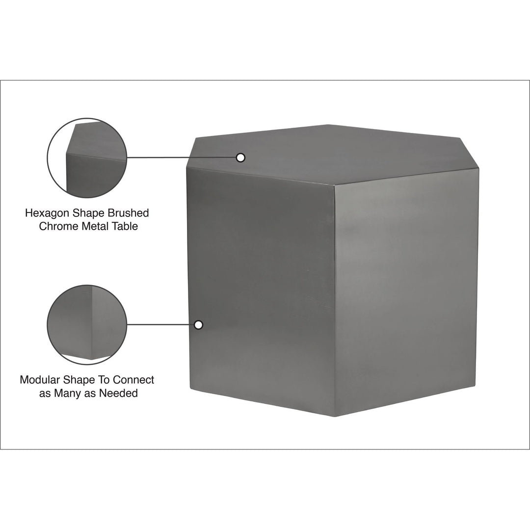 Hexagon Iron Coffee Table — Chrome