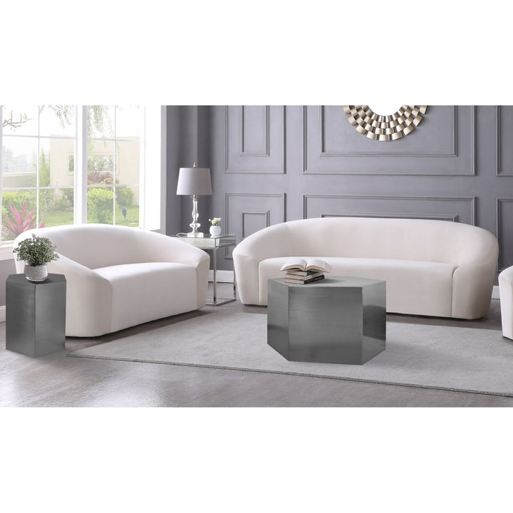Hexagon Iron Coffee Table — Chrome