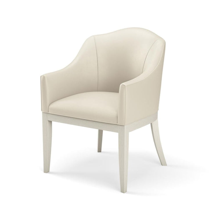 Dining Chairs Grace Dining Chair-Antique White-Milk Leather