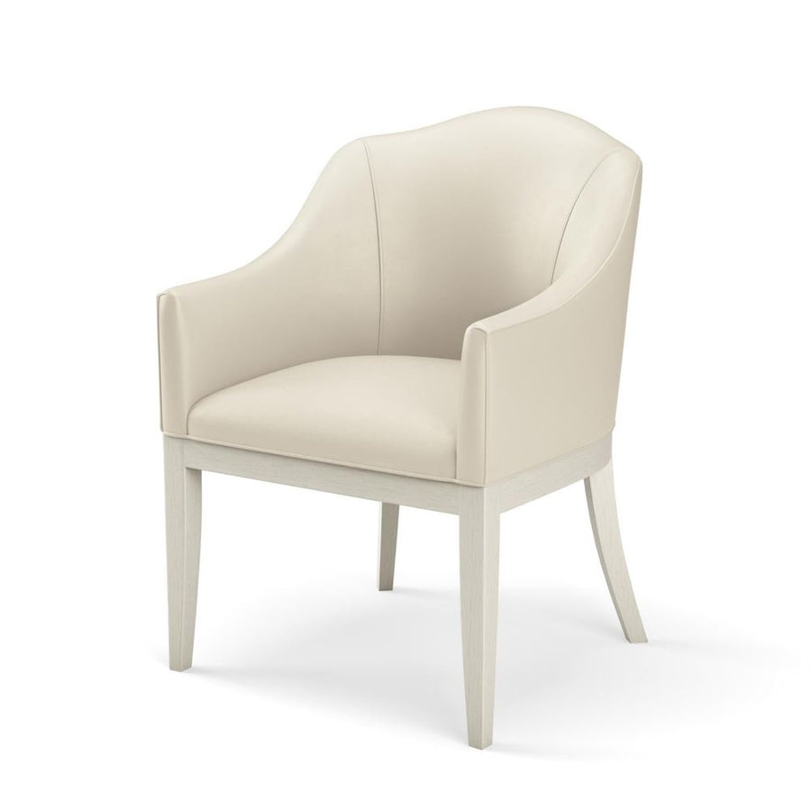Dining Chairs Grace Dining Chair-Antique White-Milk Leather