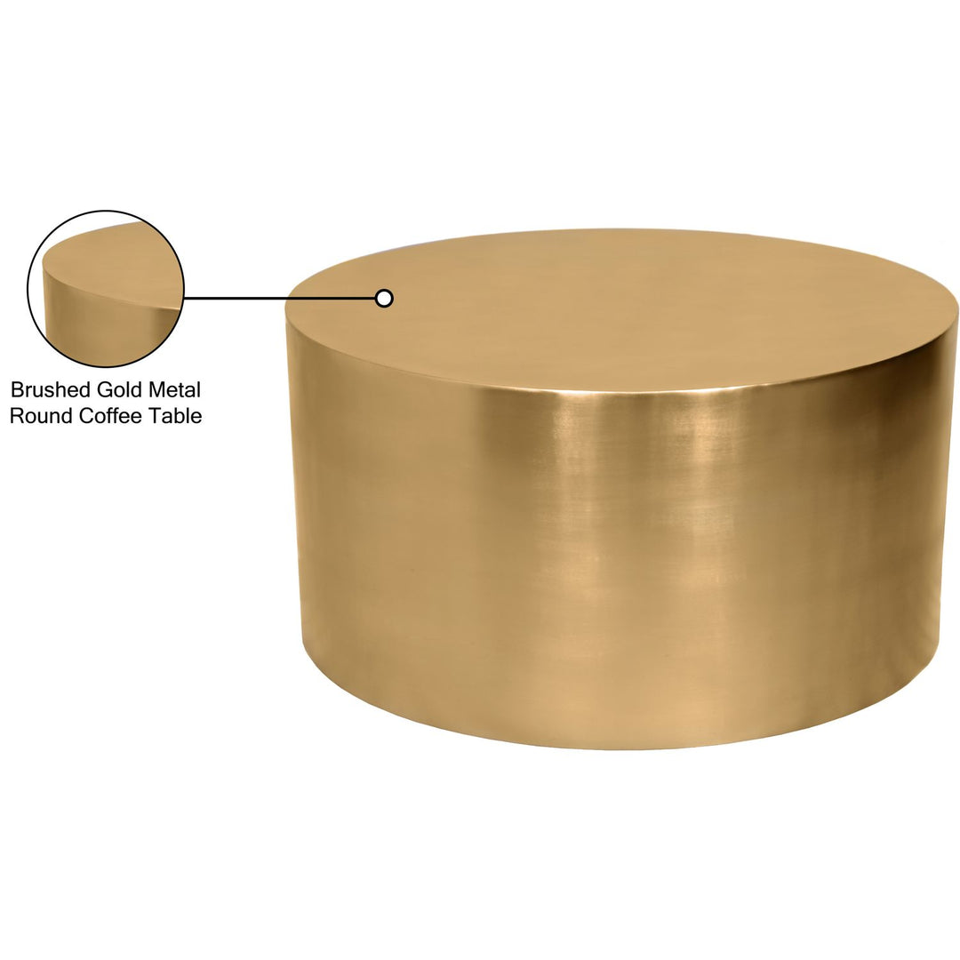 Cylinder Iron Coffee Table — Gold