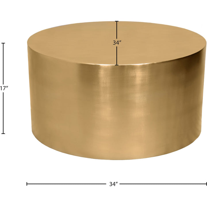 Cylinder Iron Coffee Table — Gold