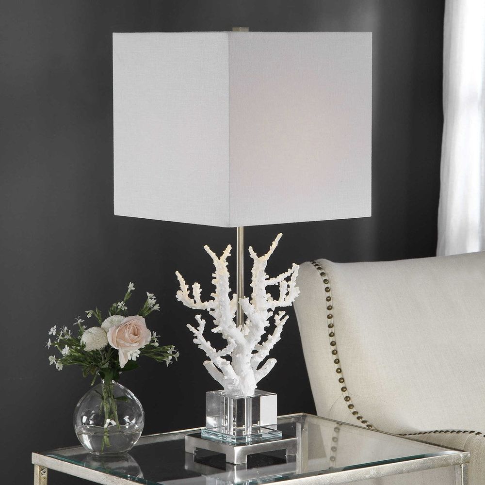 Corallo White Coral Table Lamp-Uttermost-UTTM-29679-1-Table Lamps-1-France and Son