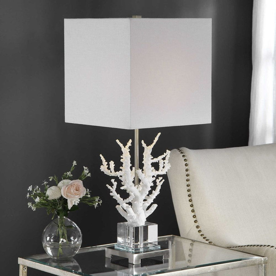 Corallo White Coral Table Lamp-Uttermost-UTTM-29679-1-Table Lamps-1-France and Son