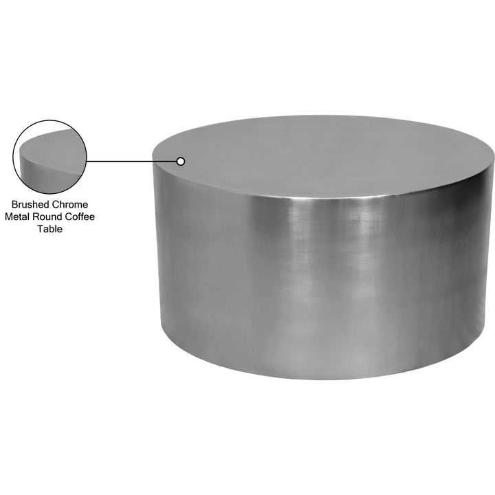 Cylinder Iron Coffee Table — Chrome
