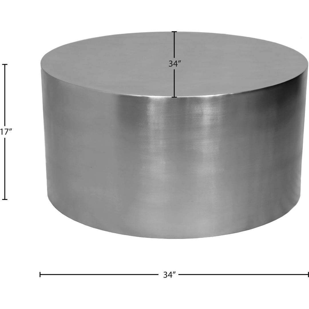 Cylinder Iron Coffee Table — Chrome