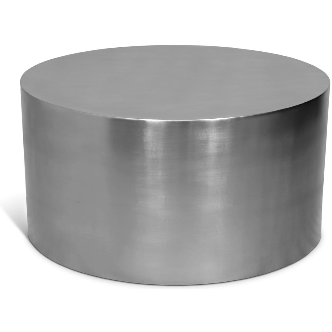 Cylinder Iron Coffee Table — Chrome