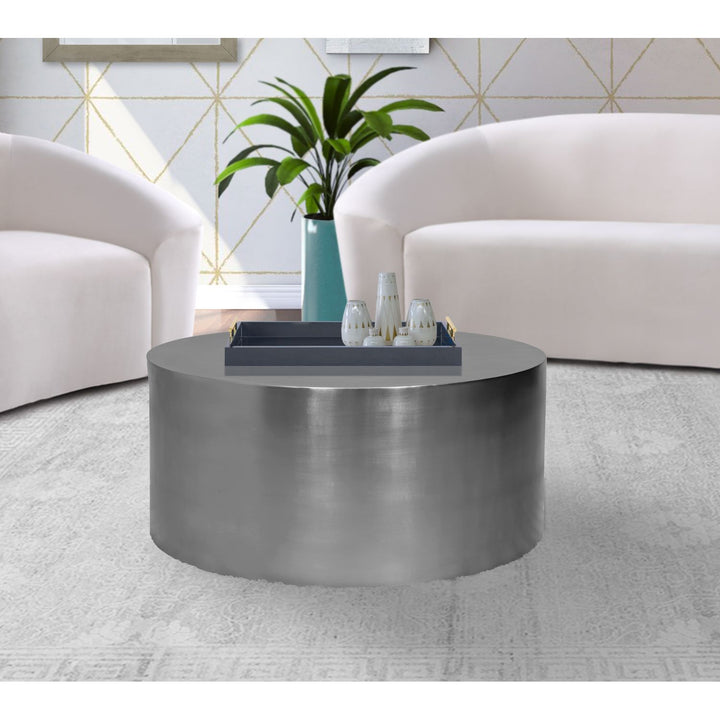 Cylinder Iron Coffee Table — Chrome