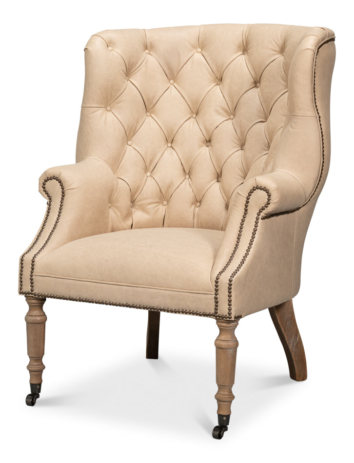 Welsh Cappuccino Leather Chair