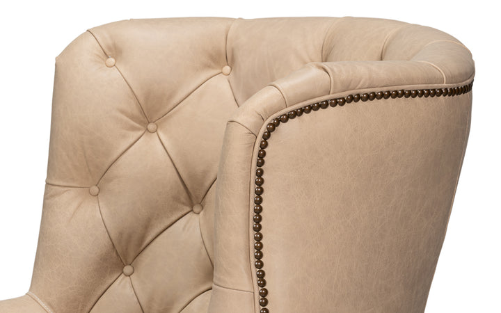 Welsh Cappuccino Leather Chair - product view 7