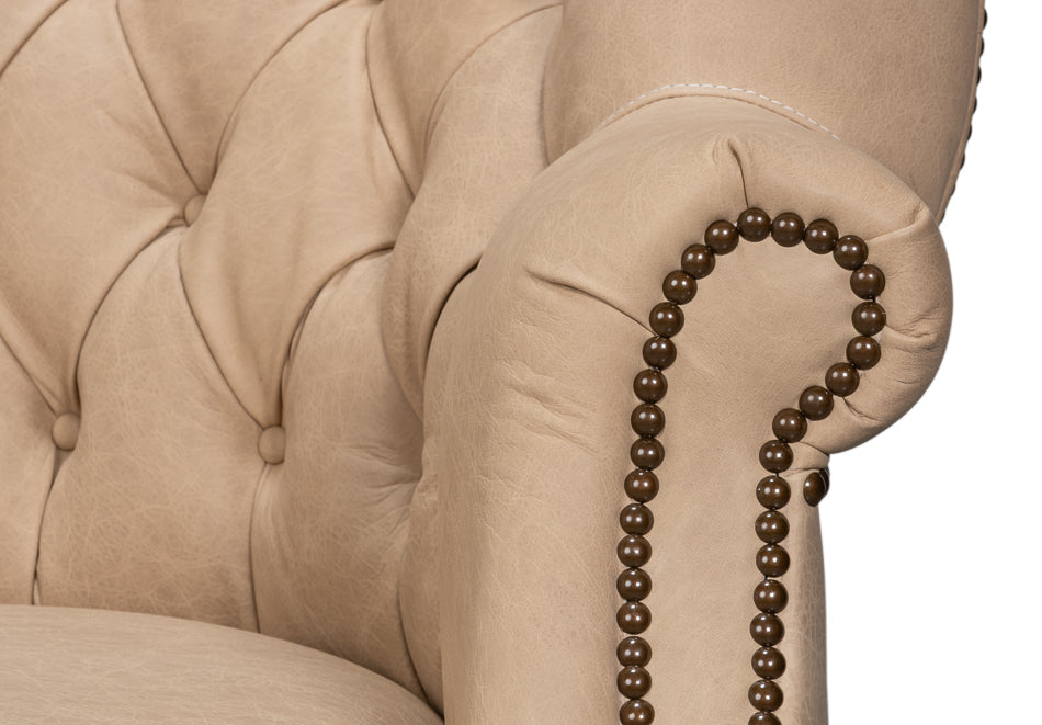 Welsh Cappuccino Leather Chair - product view 8