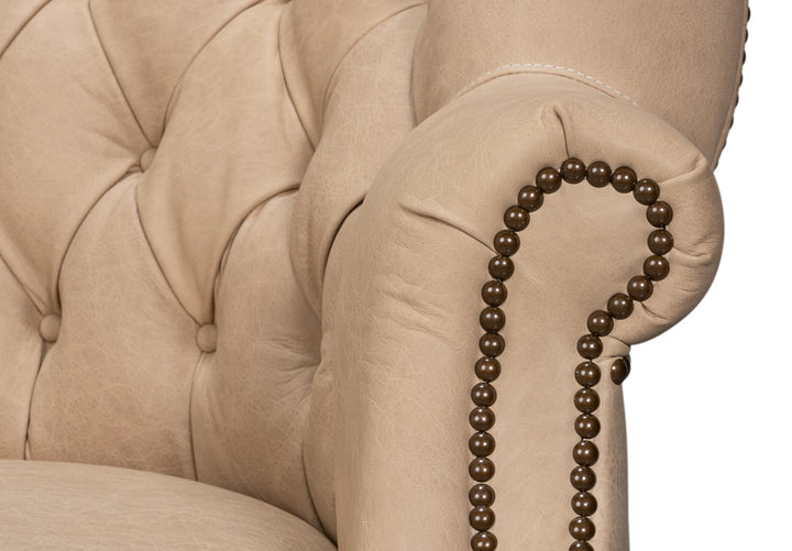 Welsh Cappuccino Leather Chair - product view 8