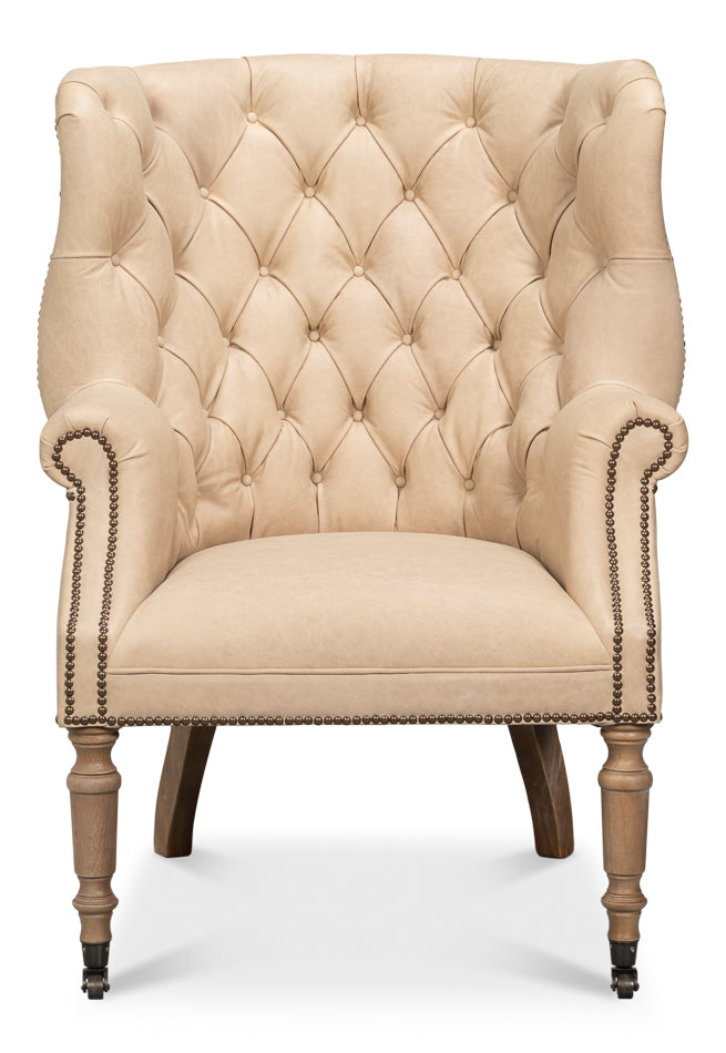 Welsh Cappuccino Leather Chair - product view 2