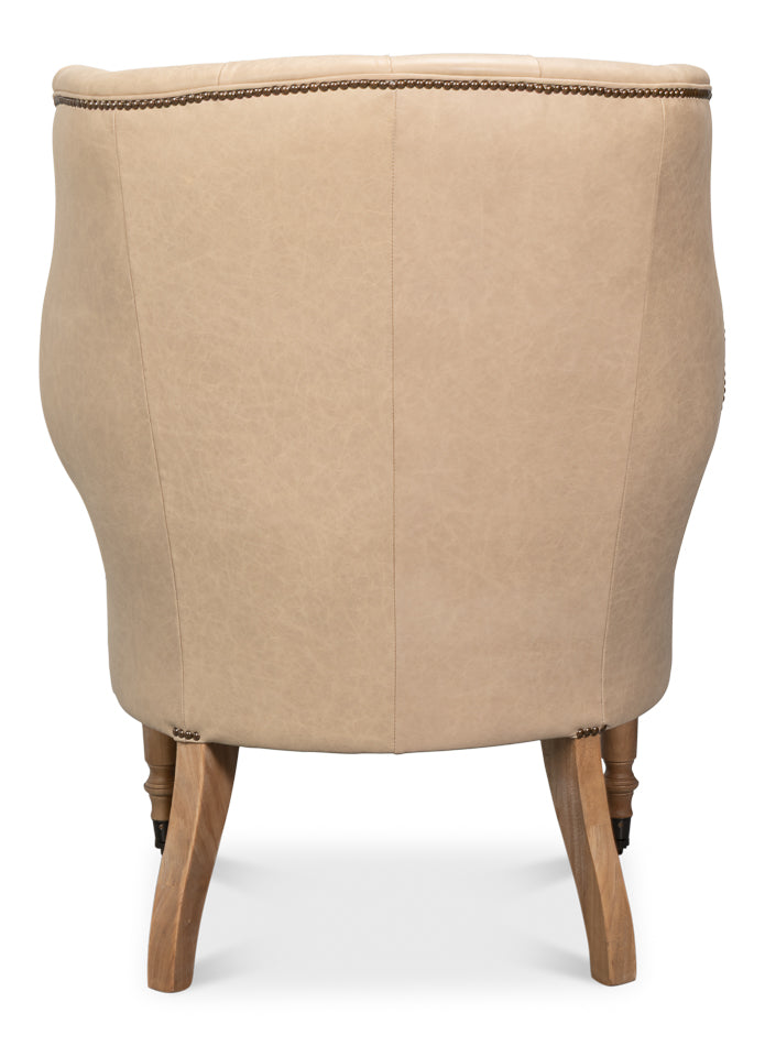 Welsh Cappuccino Leather Chair - product view 4