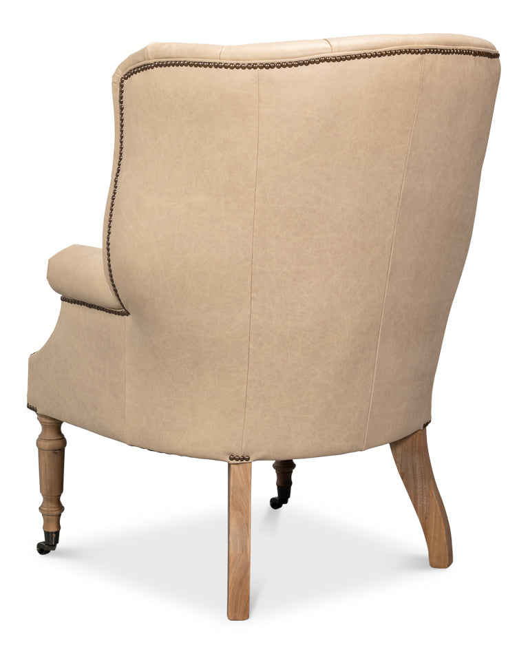 Welsh Cappuccino Leather Chair - product view 5