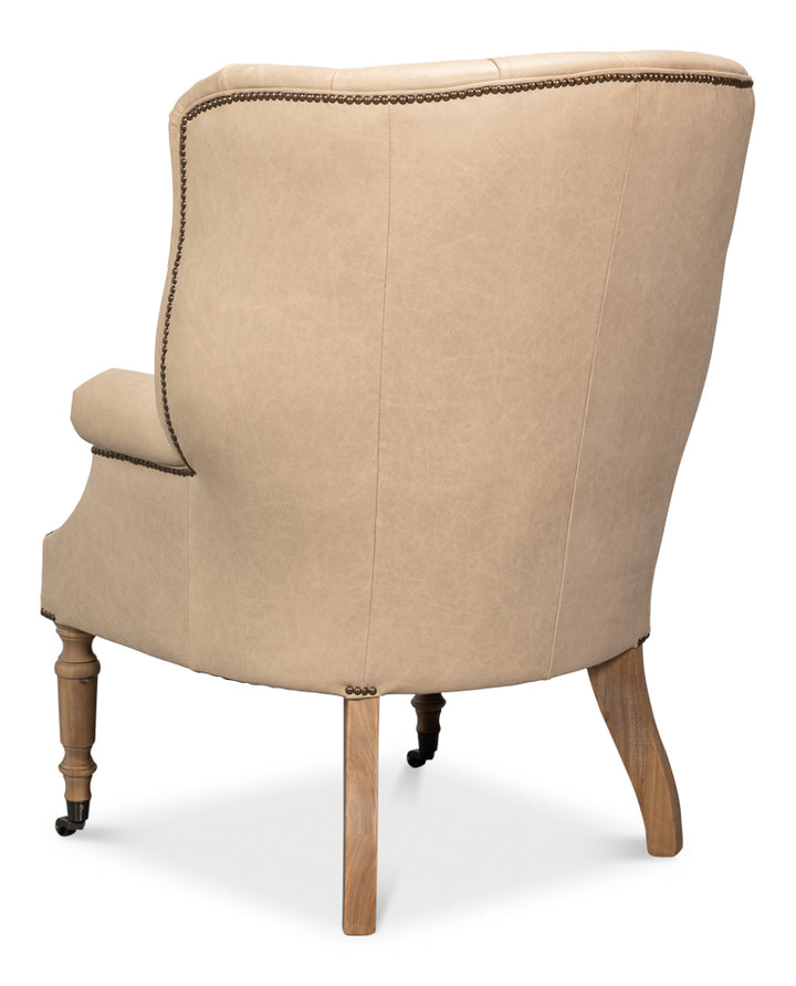 Welsh Cappuccino Leather Chair - product view 5