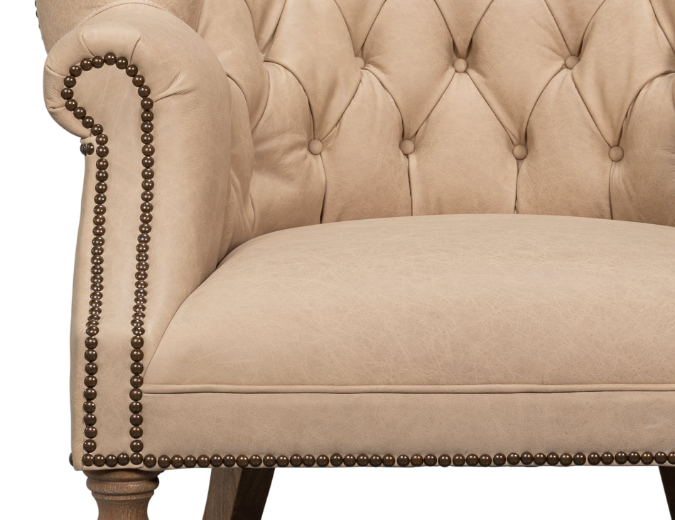 Welsh Cappuccino Leather Chair - product view 6