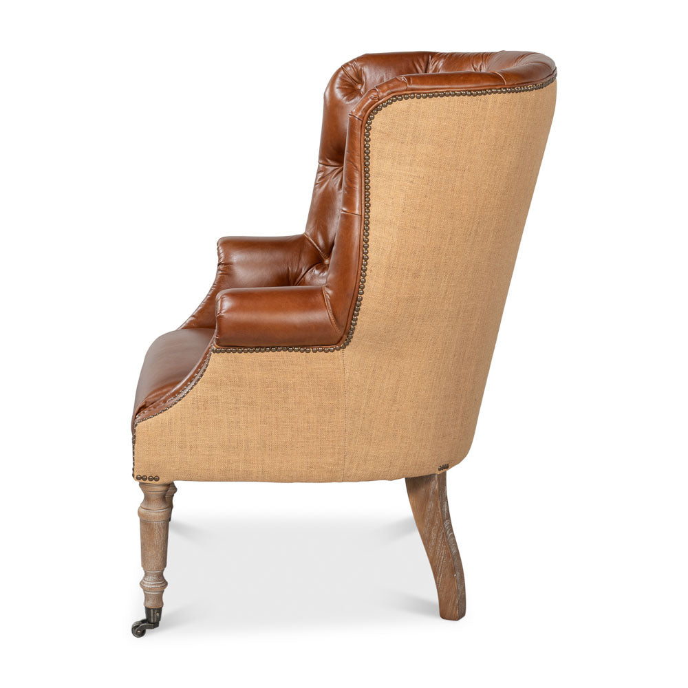 Welsh Leather & Jute Chair