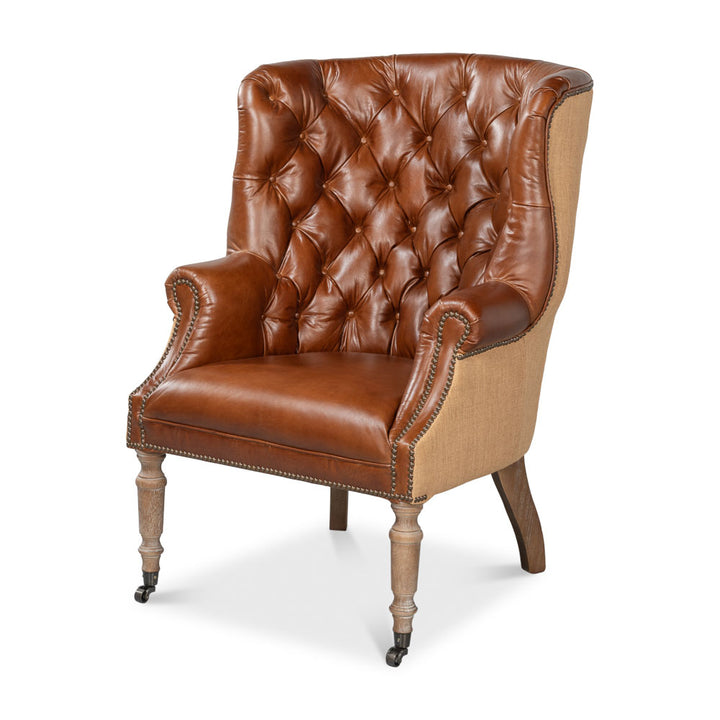 Welsh Leather & Jute Chair