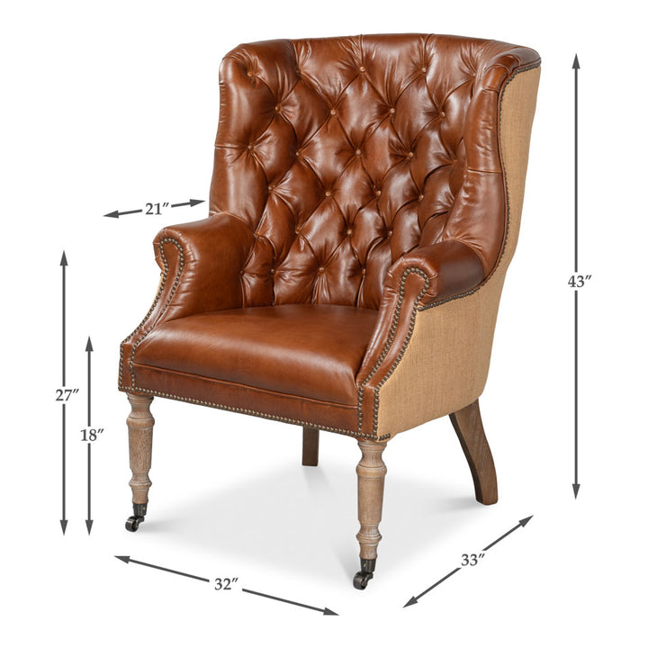 Welsh Leather & Jute Chair