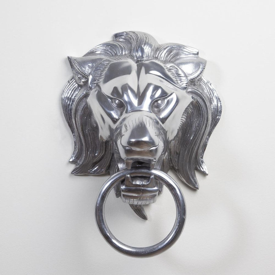 Decorative Objects Lion Head Door Knocker-Nickel