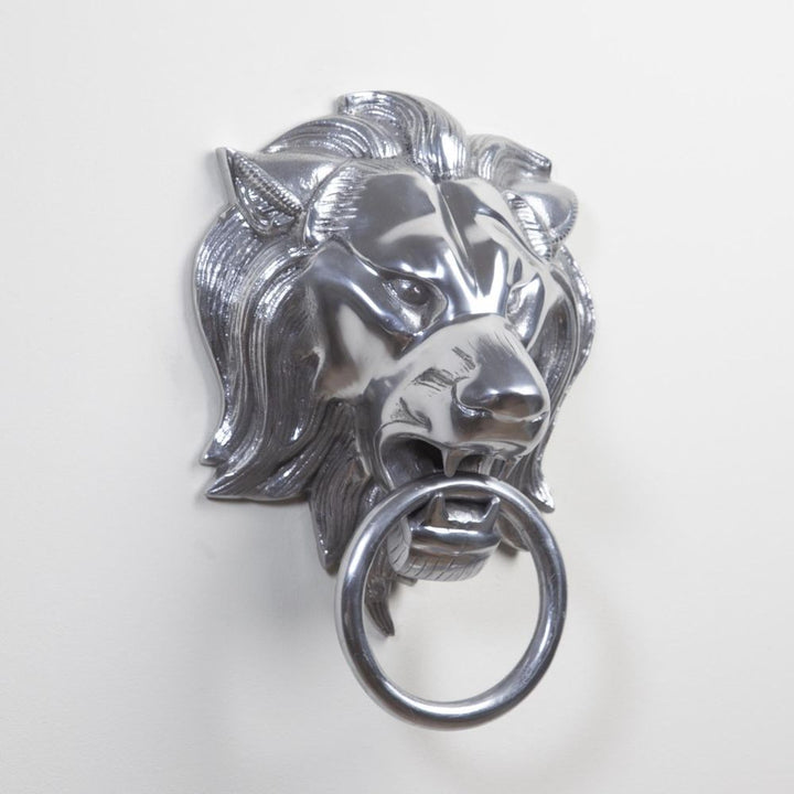 Decorative Objects Lion Head Door Knocker-Nickel