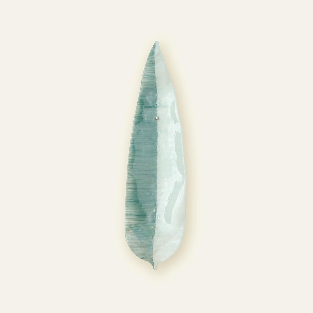 Wall Decor Glass Wall Leaf-Blue/Green
