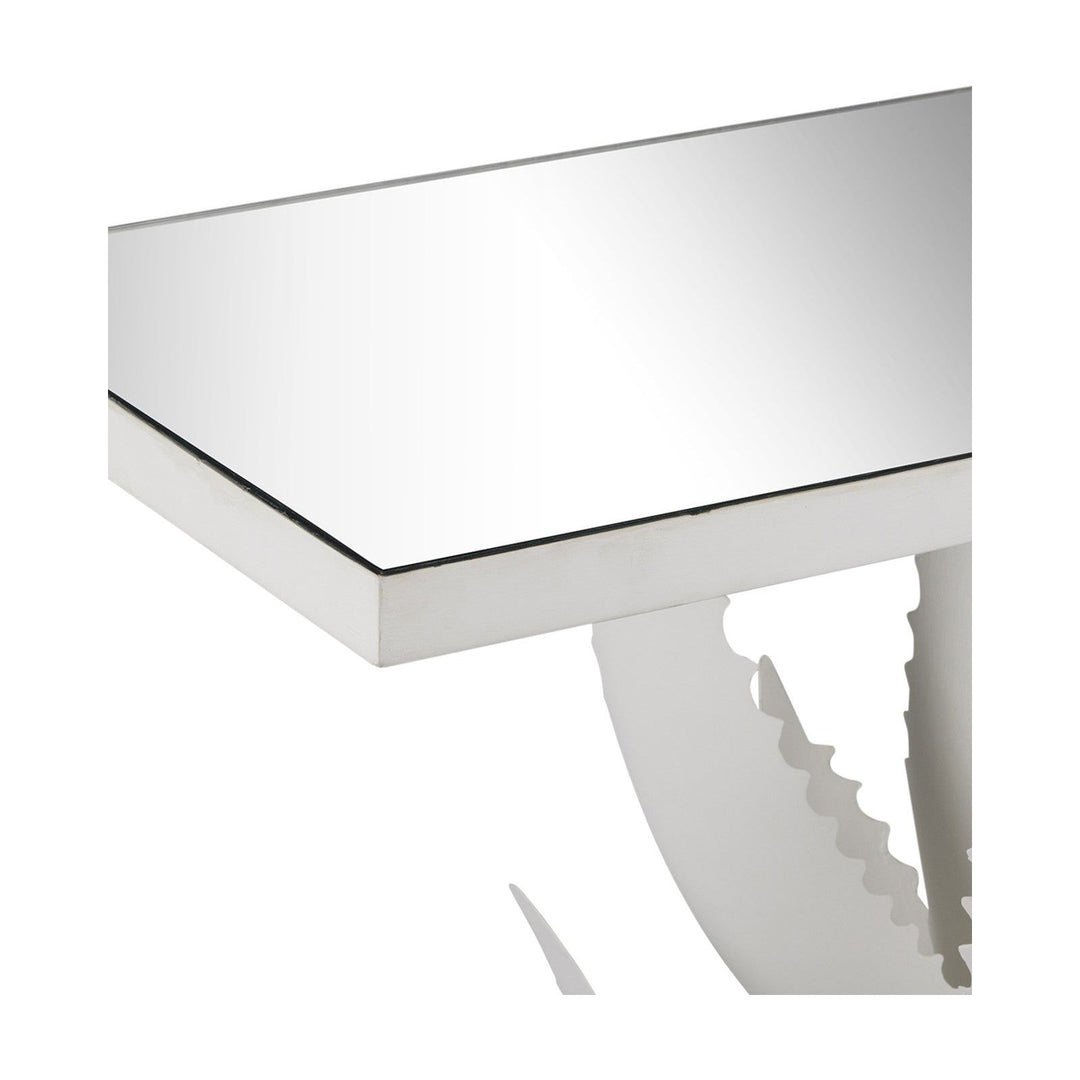 Agave White Console Table