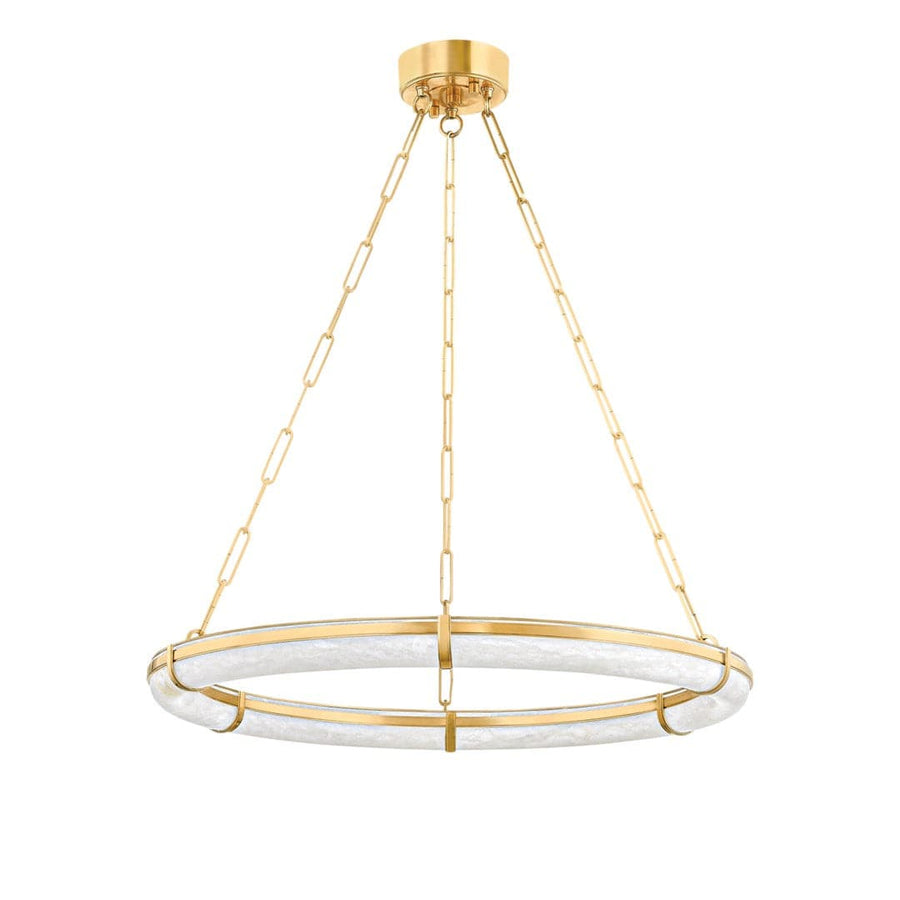 Sennett Chandelier-Hudson Valley-HVL-5130-AGB-ChandeliersW: 30.50" H: 2.75"-1-France and Son