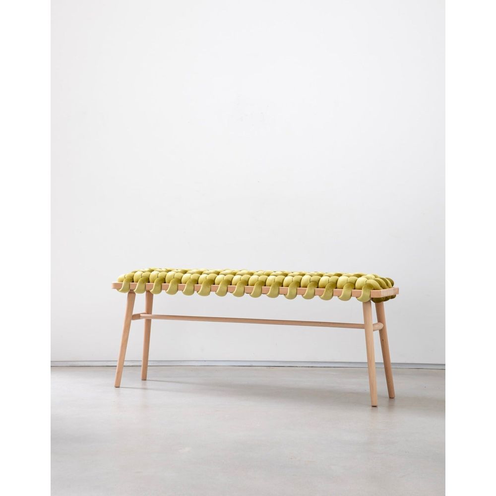 Benches Citron Velvet Woven Bench