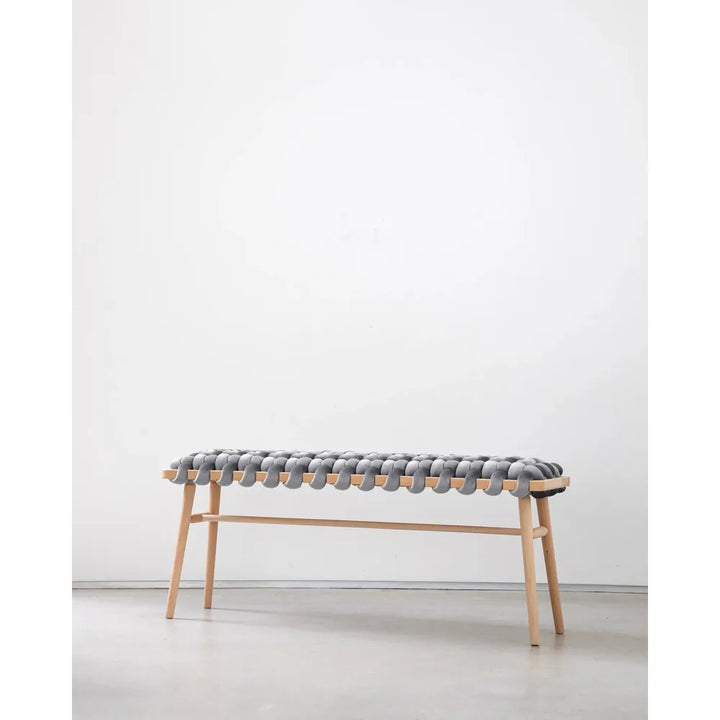 Benches Sterling Grey Velvet Woven Bench