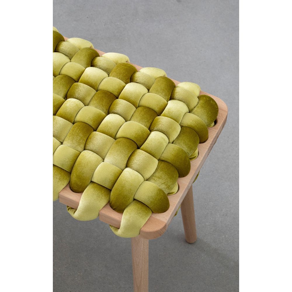 Stools & Ottomans Citron Velvet Woven Stool