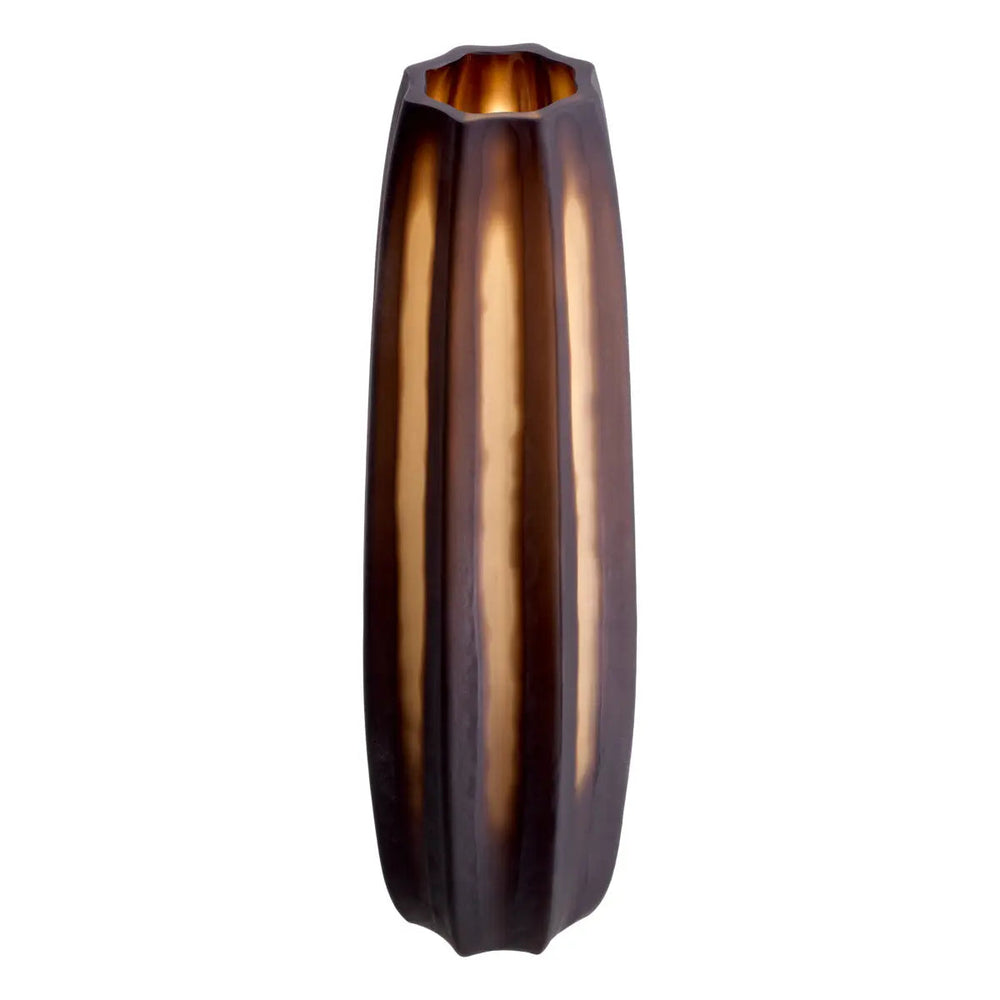 Vase Tiara L Dark Brown Glass - image 2