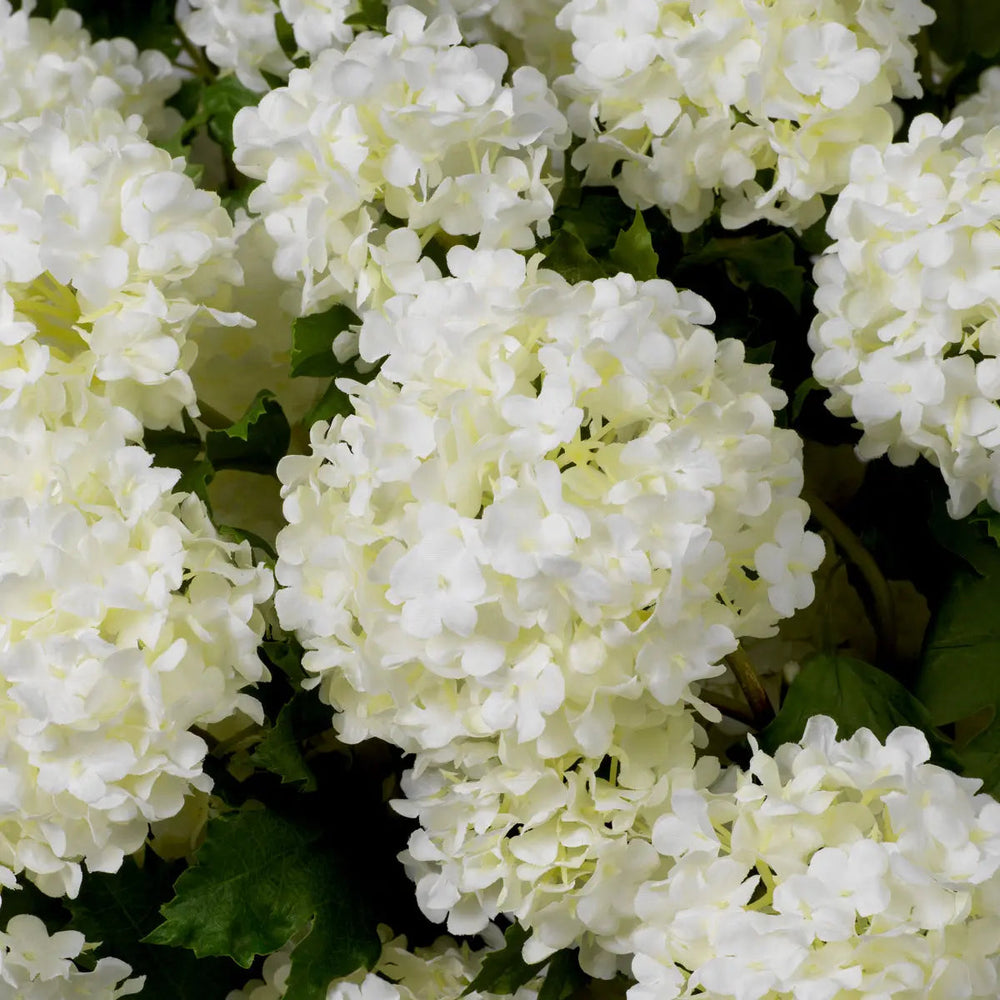 Bouquet Of Hydrangeas Snowball White Real Touch 36 Pcs - image 2