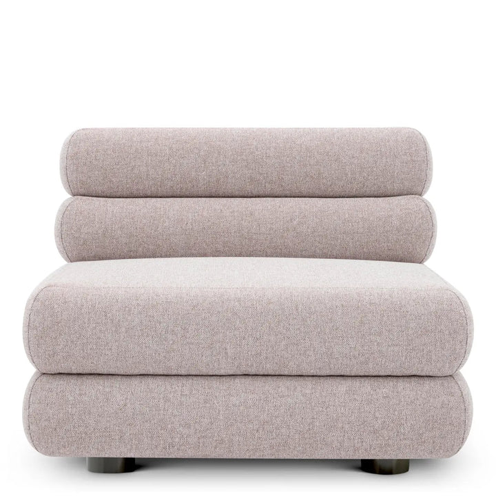 Outdoor Modular Sofa Malaga Mauritius Light Grey - Middle - image 2